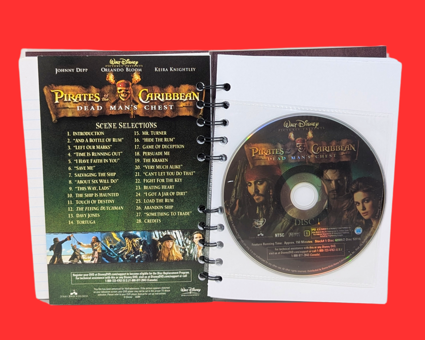 Pirates of the Caribbean, Dead Man's Chest DVD Movie Notebook