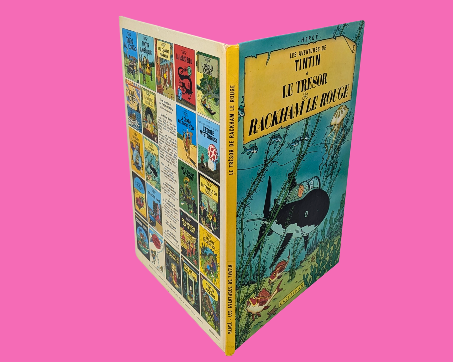 Tintin et Le Trésor de Rackham le Rouge vintage des années 1980