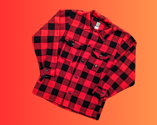 Vintage 1990's Big Bill, Red and Black Plaid Shirt Size XL