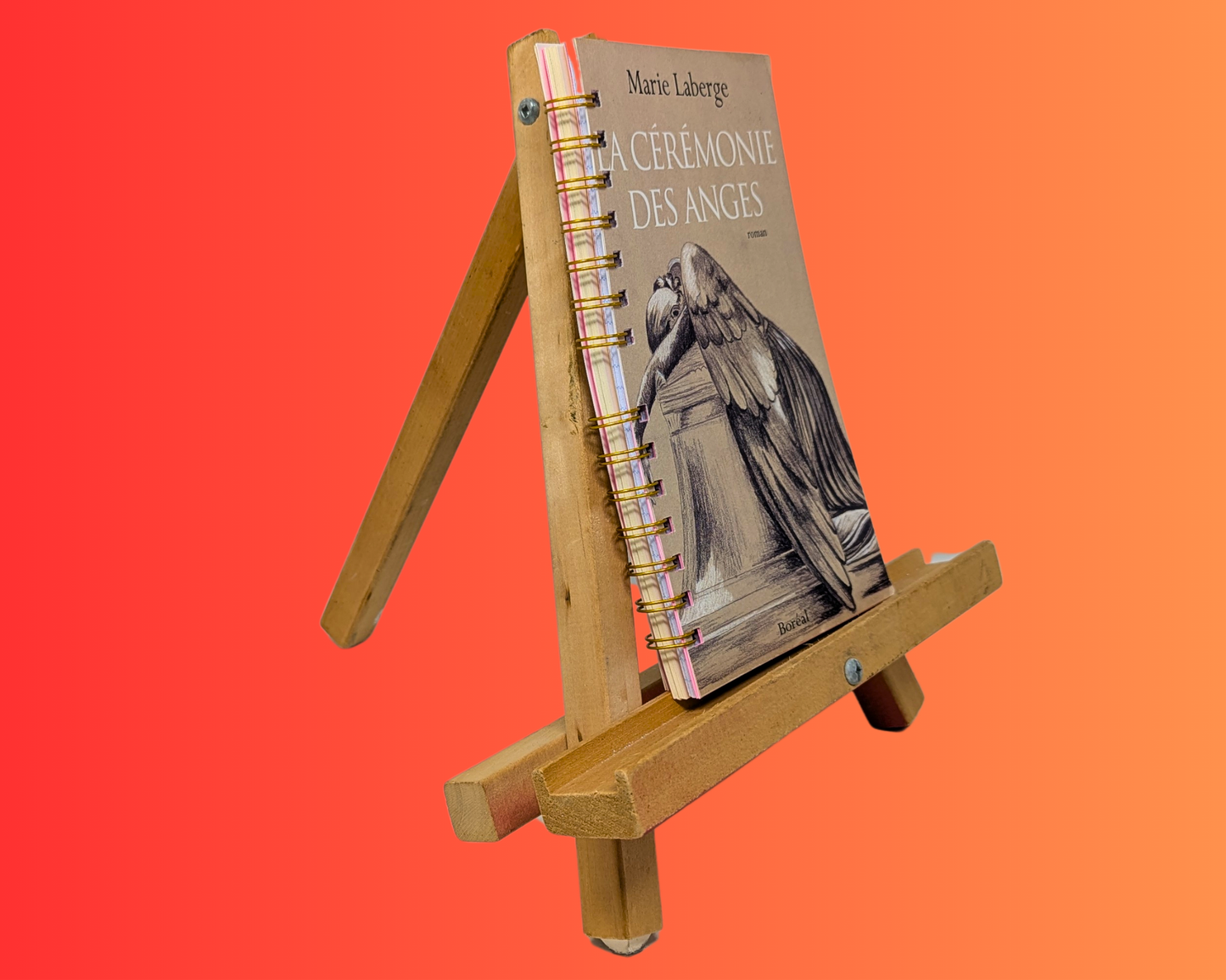 Handmade and Upcycled La Cérémonie des Anges Novel by Marie Laberge Notebook