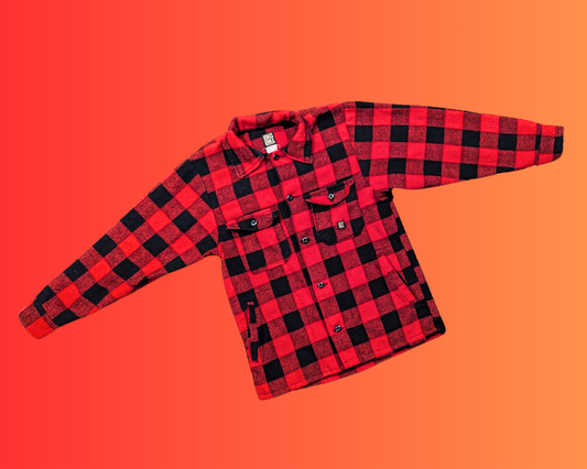 Vintage 1990's Big Bill, Red and Black Plaid Shirt Size XL