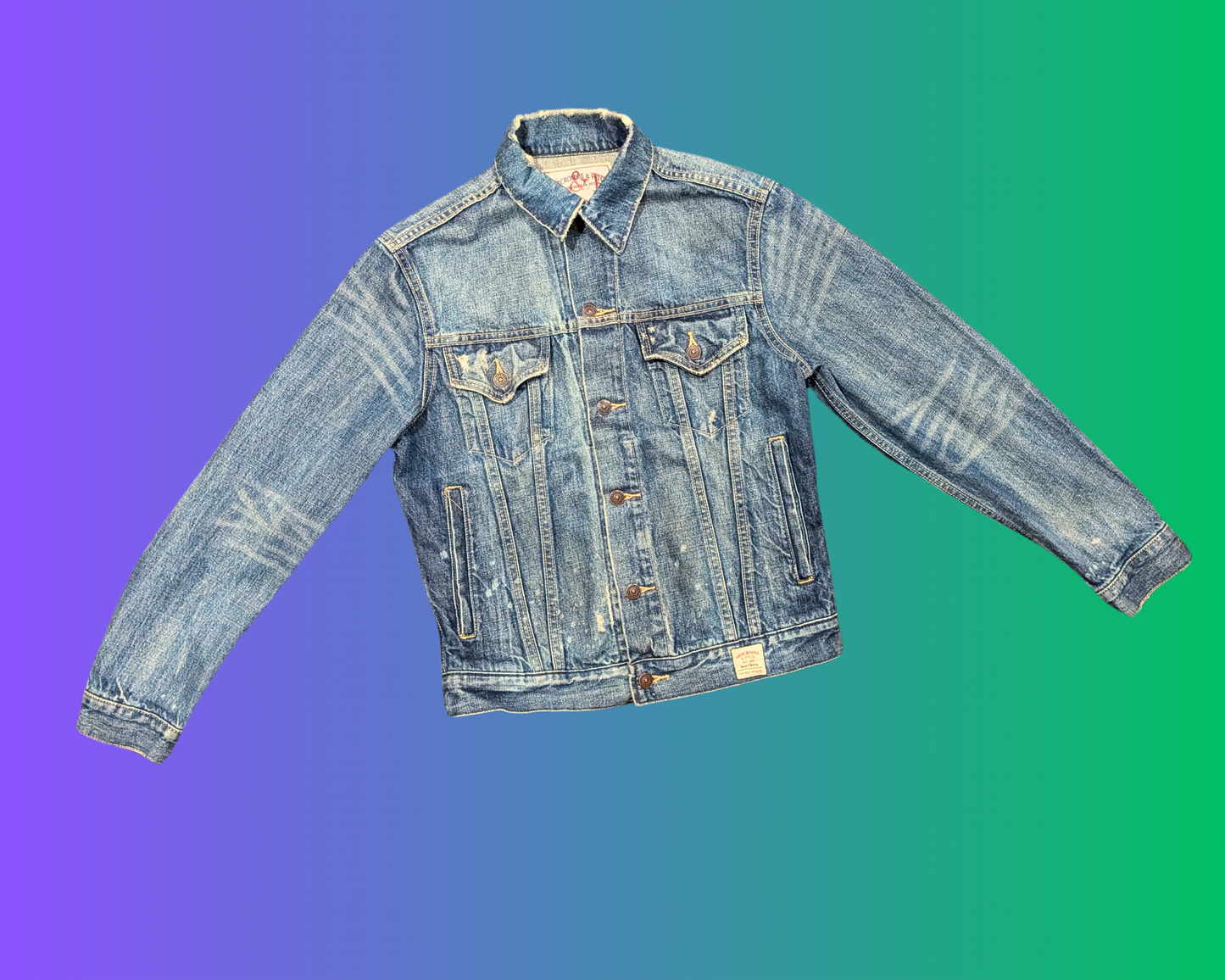 Handmade, Upcycled Harry Potter and Sorcerer's Stone Denim Jacket Size S