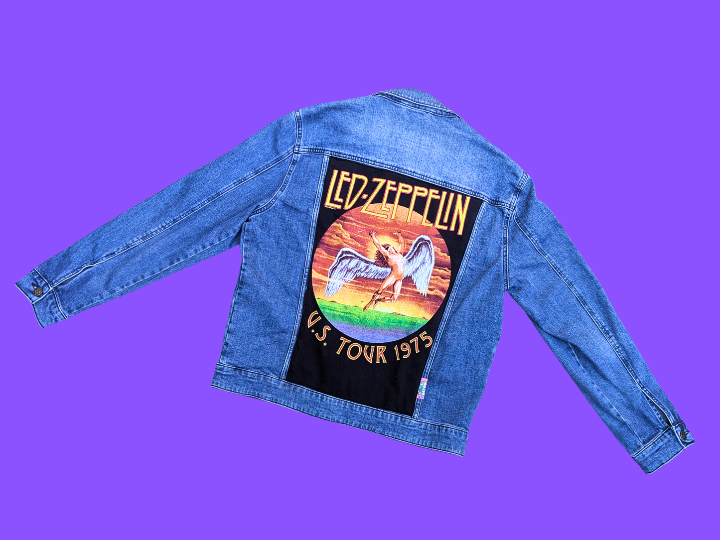 Handmade, Upcycled Led Zeppelin Jacket Size XL