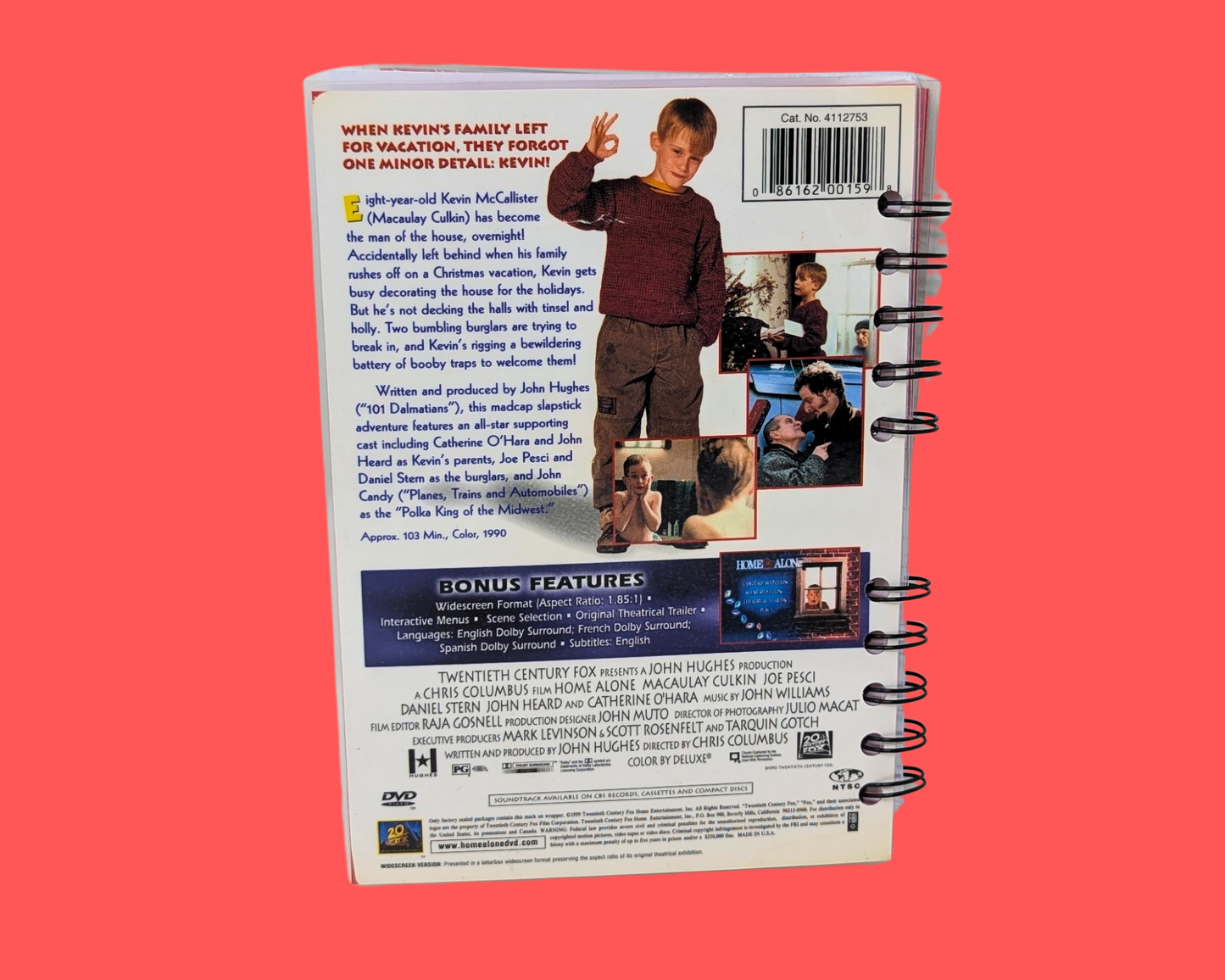 Home Alone DVD Movie Notebook