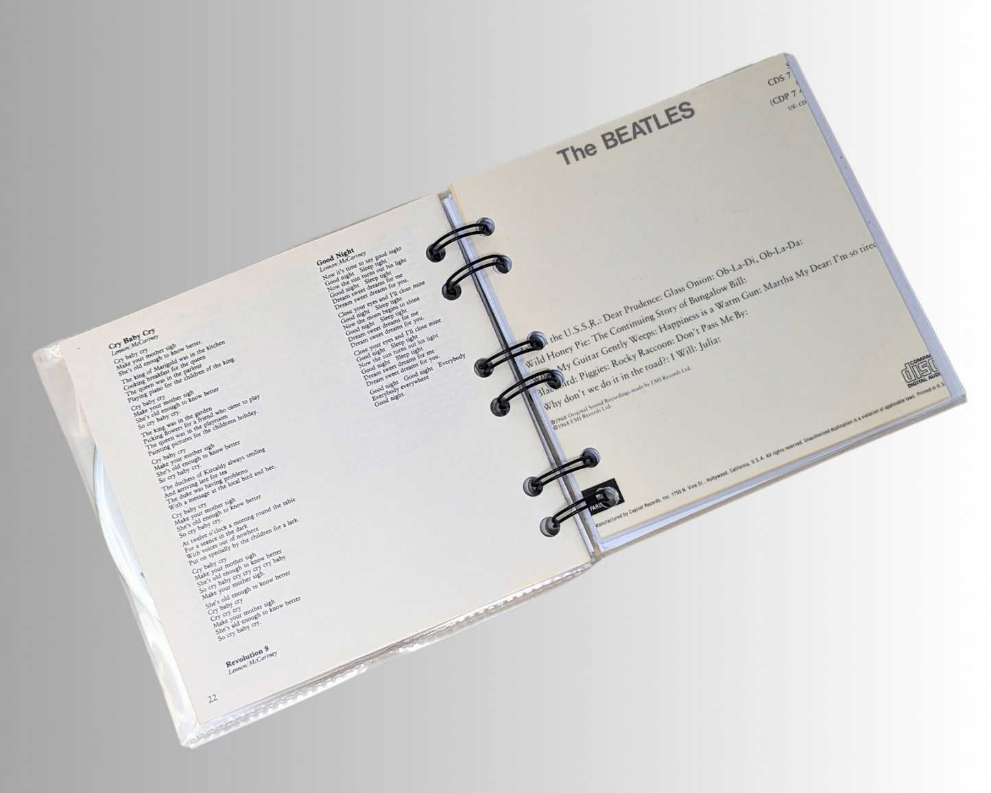 The Beatles, The White Album CD Notebook