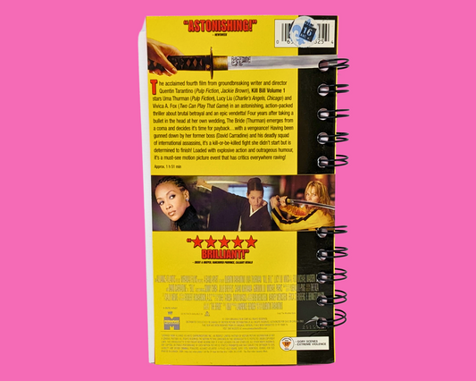 Carnet de notes VHS du film Kill Bill