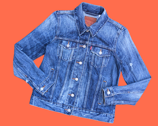 Veste en jean Levi's Le Roi Lion faite à la main et recyclée, taille S