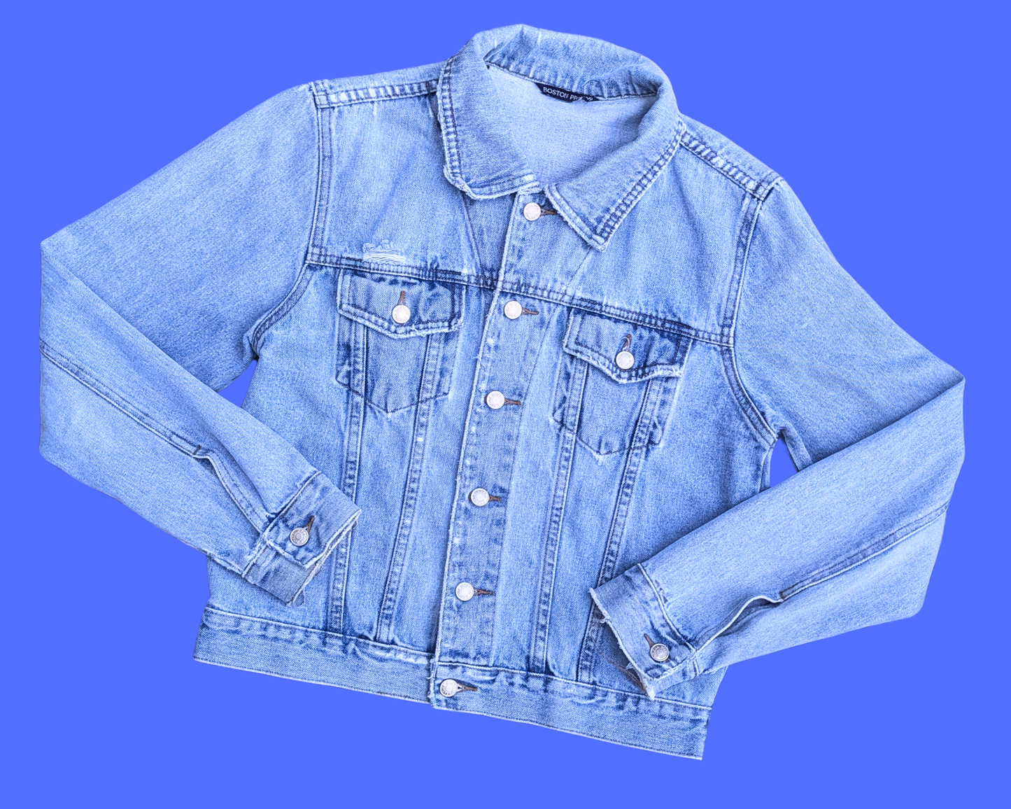 Veste en jean Let It Be, The Beatles, fabriquée à la main et recyclée, taille S