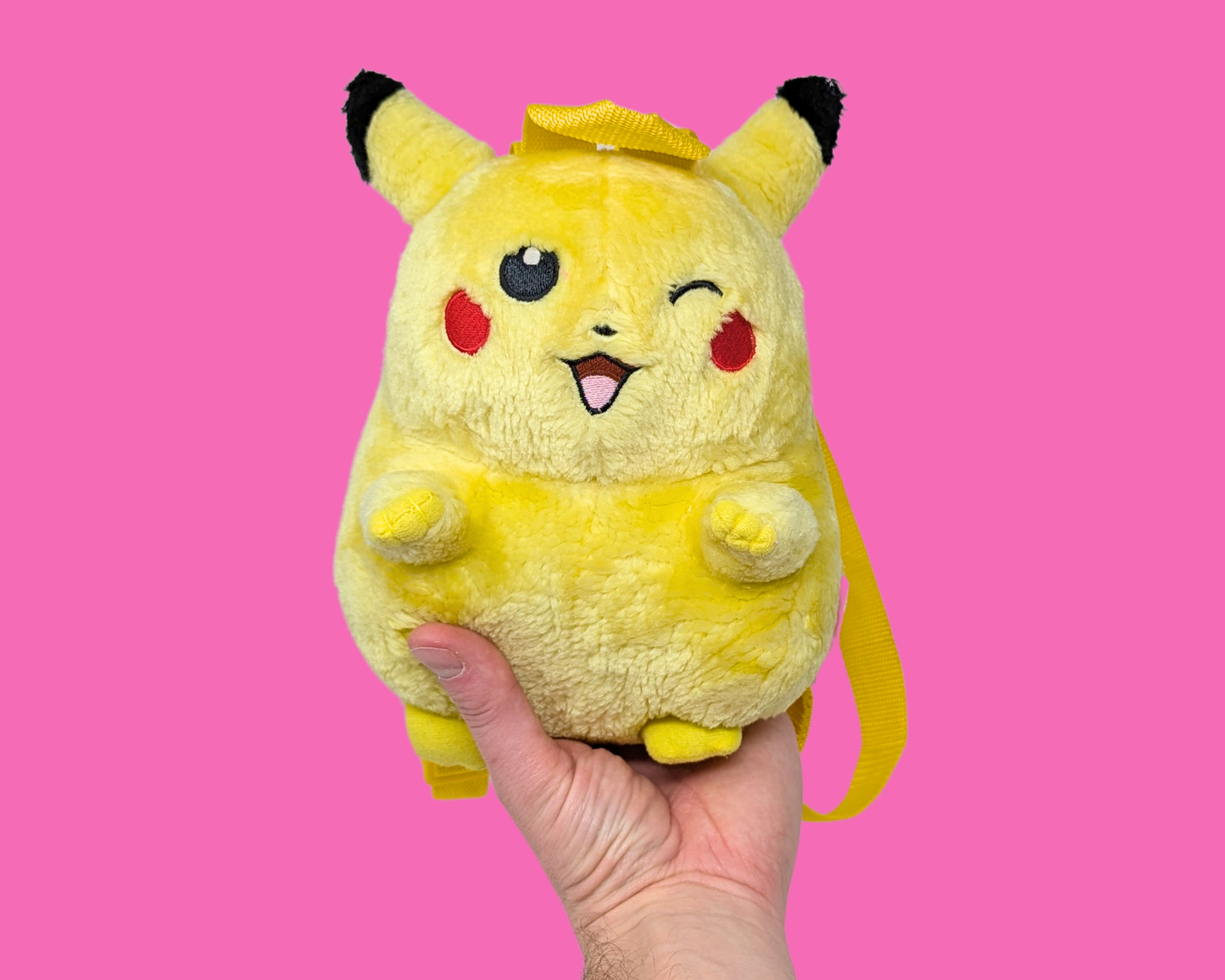 Sac à dos en peluche Pokémon Pikachu vintage des années 1990