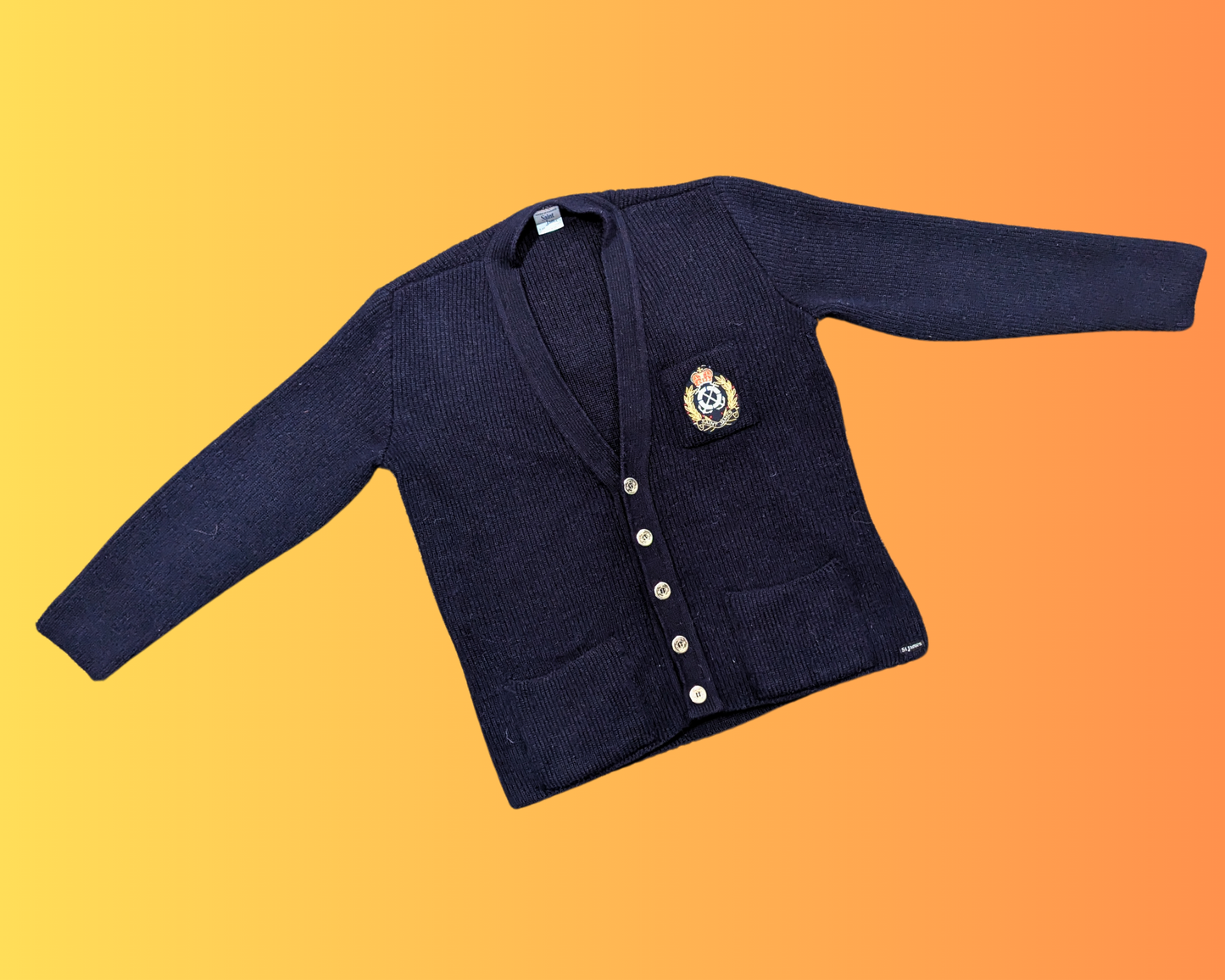 Vintage 1990's Saint-James Tricot, Knit Sweater Vest, Made in France Size L