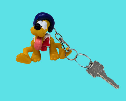 Porte-clés en forme de jouet Pluto de Walt Disney, fait à la main et recyclé