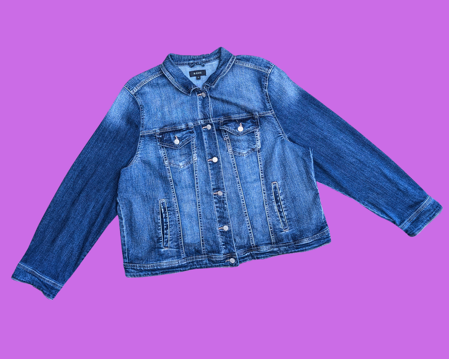 Handmade, Upcycled Prince Denim Jacket Size 3XL