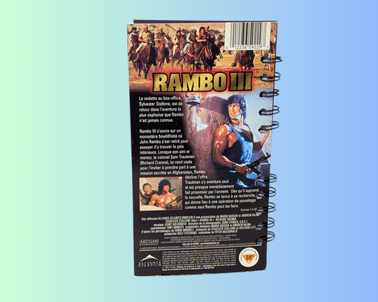 Carnet de notes VHS du film Rambo III