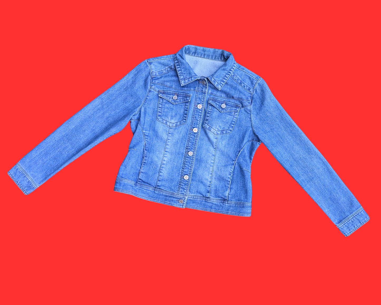 Veste en jean It The Movie de Stephen King, fabriquée à la main et recyclée, taille M
