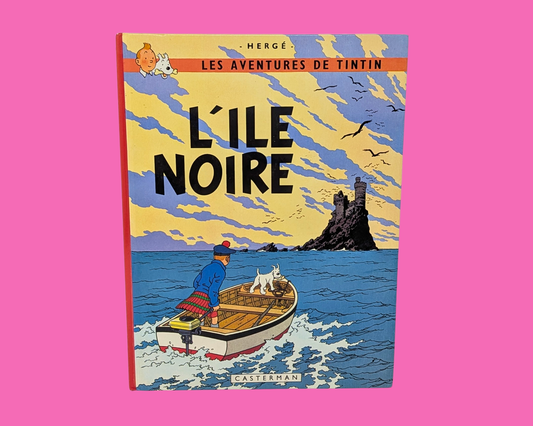 Tintin et l'Ile Noire vintage des années 1980