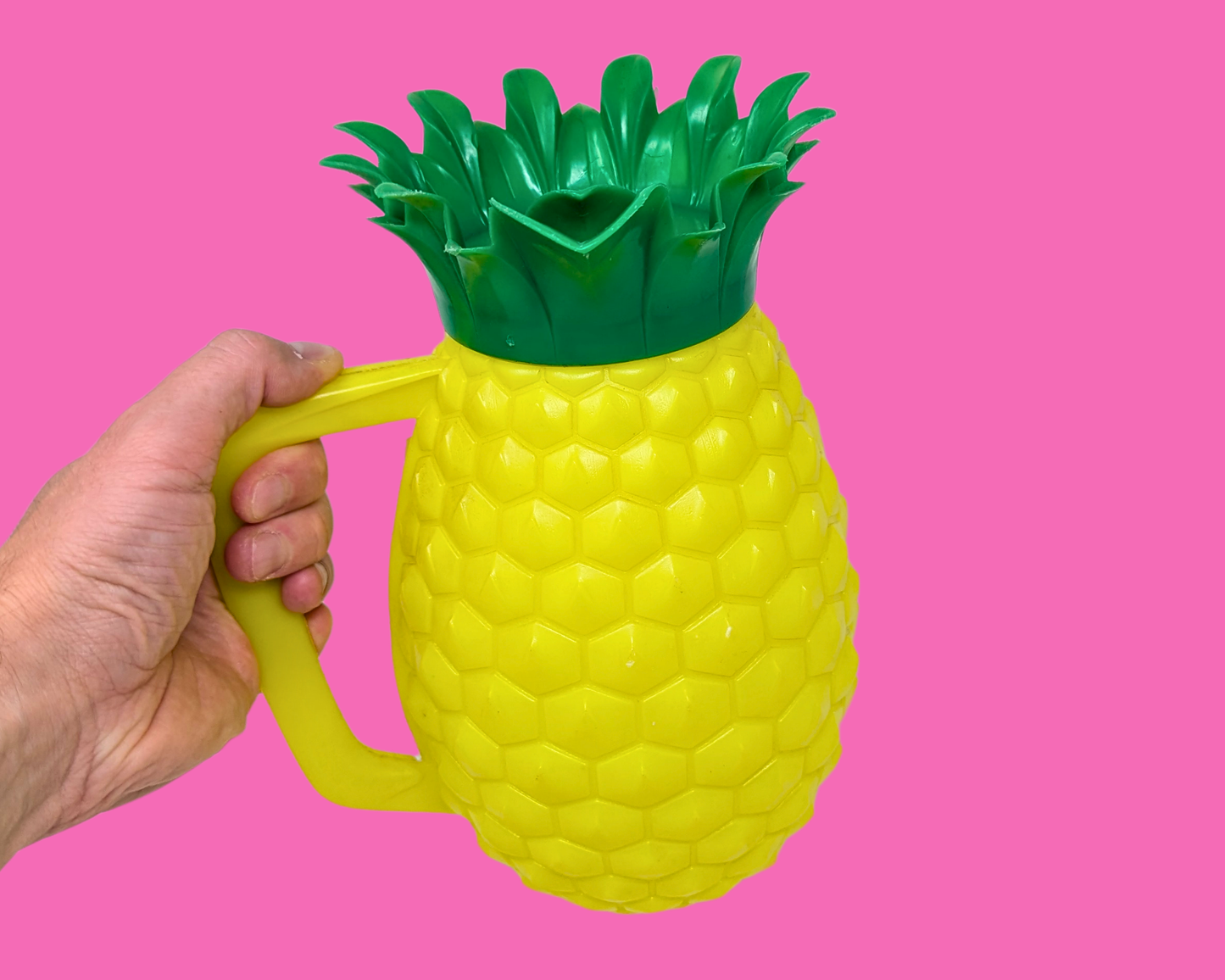Pichet ananas jaune vintage des années 1970