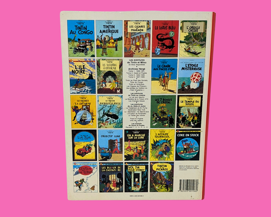 Tintin et l'Ile Noire vintage des années 1980