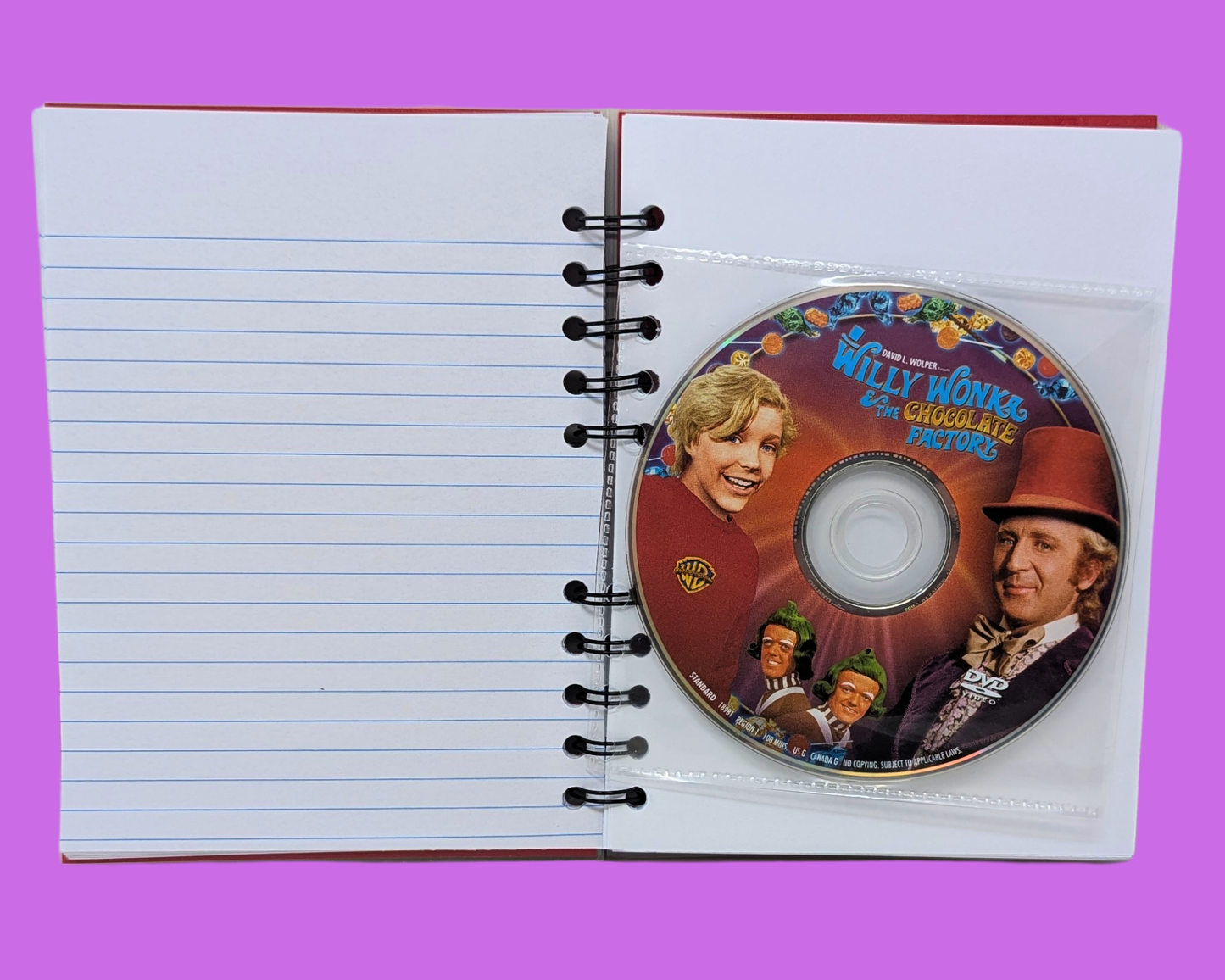 Willy Wonka and the Chocolate Factory DVD Movie Notebook