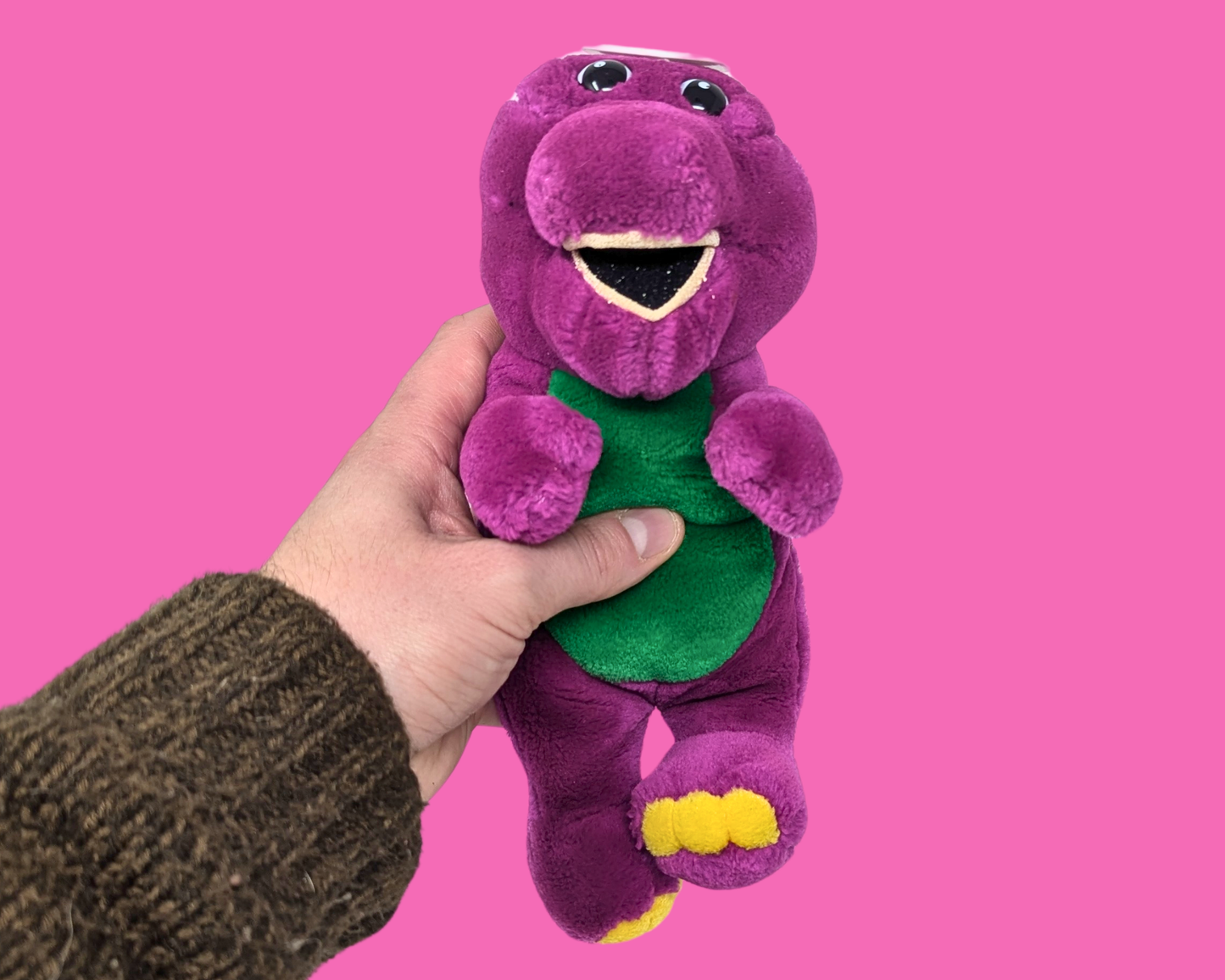 Petite peluche Barney vintage des années 1990
