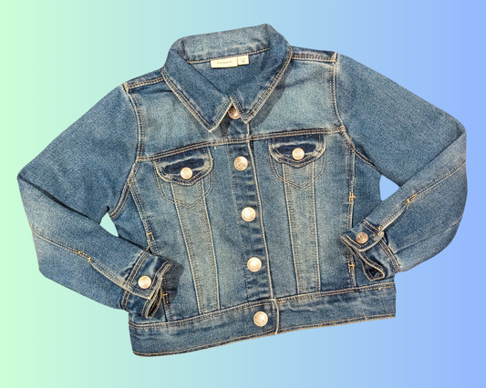 Handmade, Upcycled The Powerpuff Girls Denim Jacket Size 2-3 Years Old