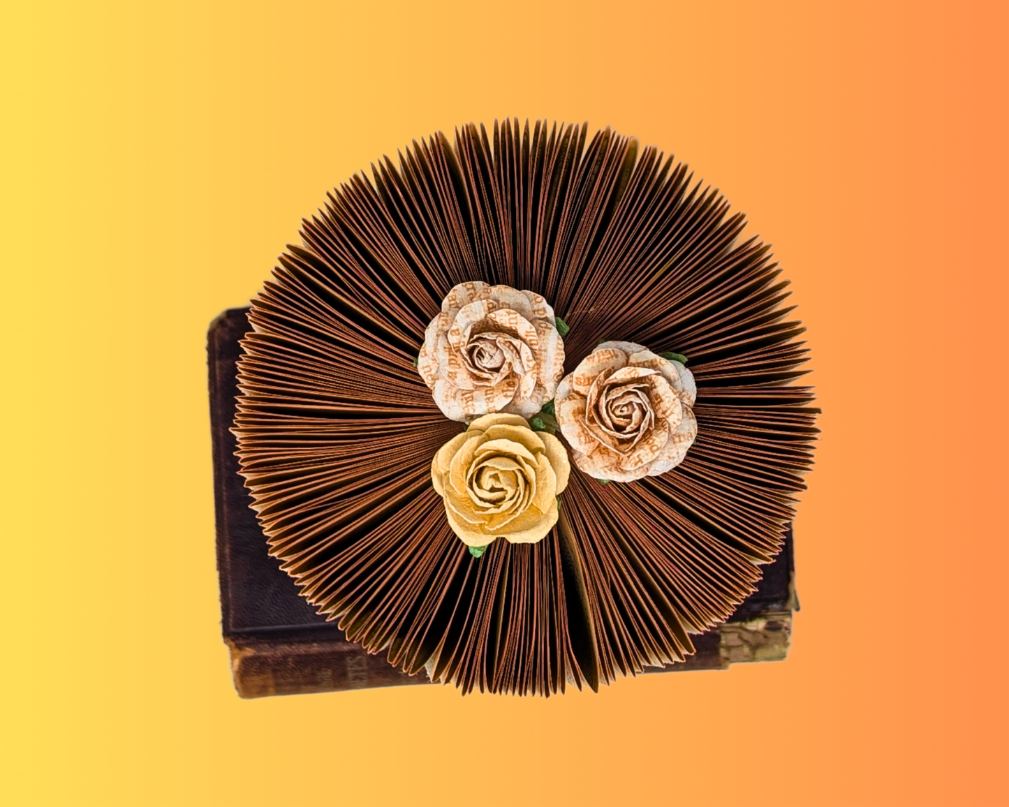 Handmade and Upcycled Book Folding Art Sculpture