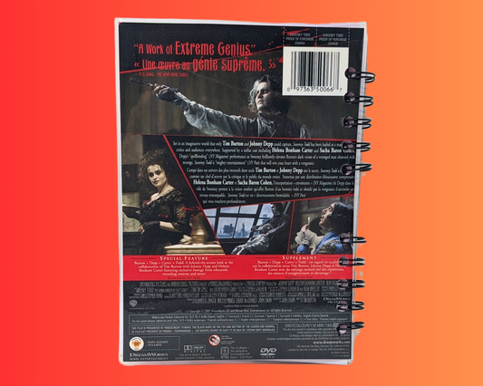 Sweeney Todd DVD Movie Notebook