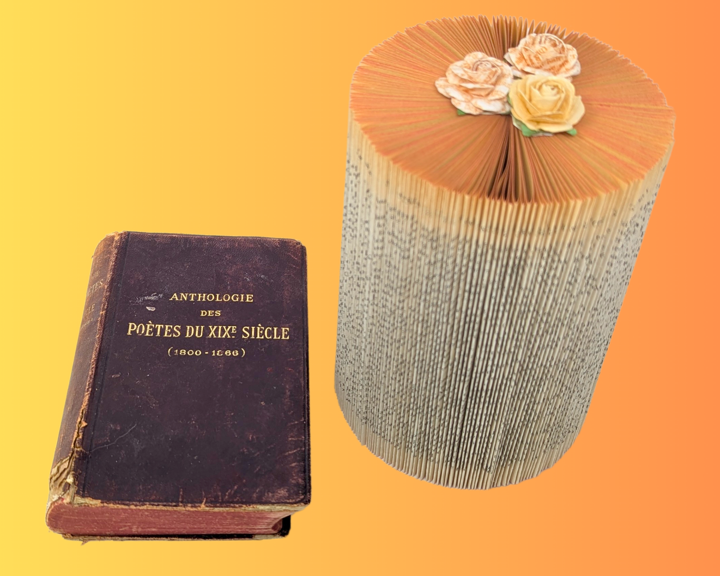 Handmade and Upcycled Book Folding Art Sculpture