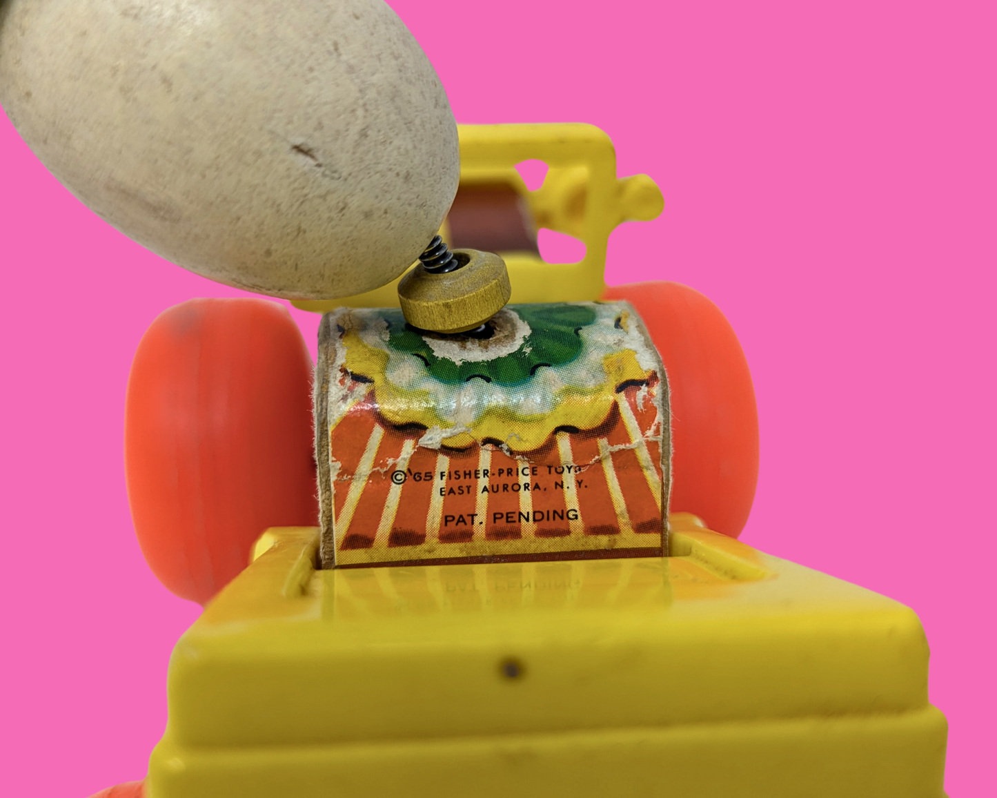 Voiture clown de cirque Fisher Price vintage des années 1960
