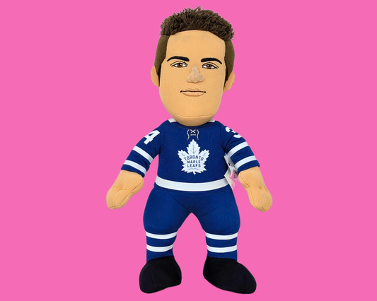 Auston Matthews, peluche des Maple Leafs de Toronto datant de l'an 2000