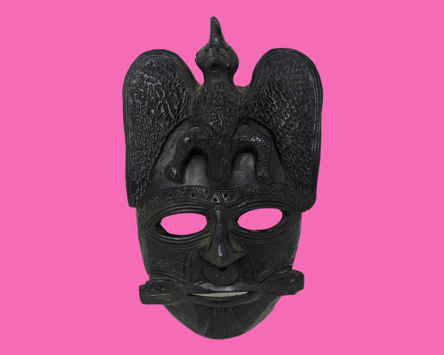 Vintage 1990's Black Decorative African Mask