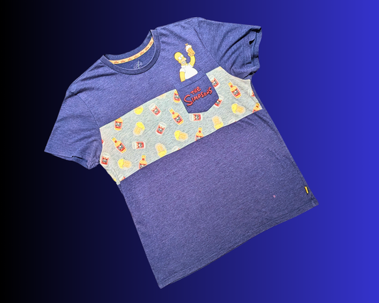 Y2K Omer Simpson, Duff Beer, The Simpsons T-Shirt Size M