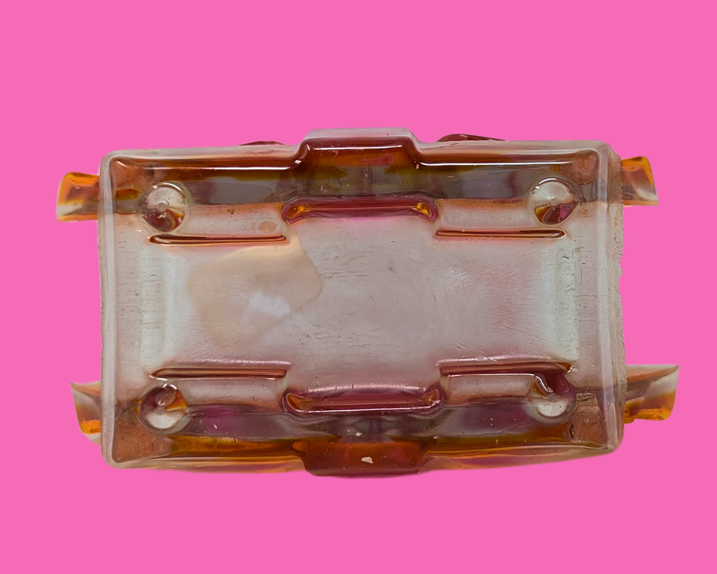 Porte-serviettes vintage en plastique à motif floral des années 1970