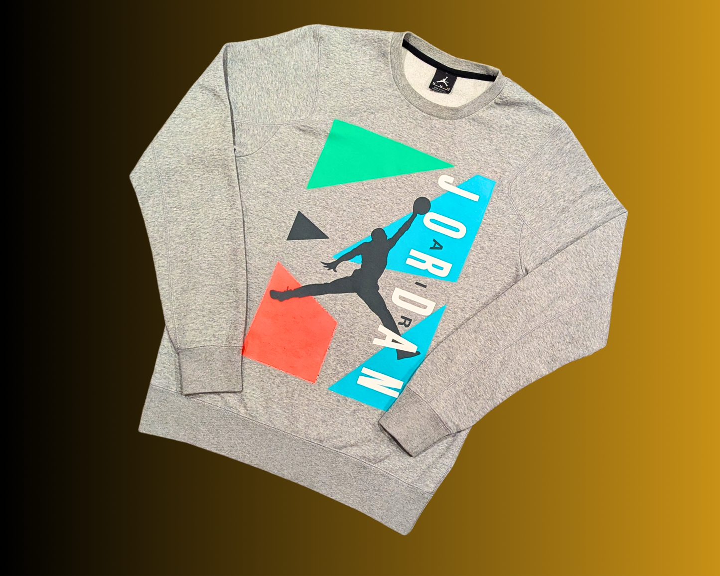 Y2K Air Jordan, Gray Crewneck Size M