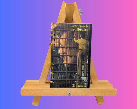 Carnet Le Libraire Novel de Gérard Bessette fait main et recyclé