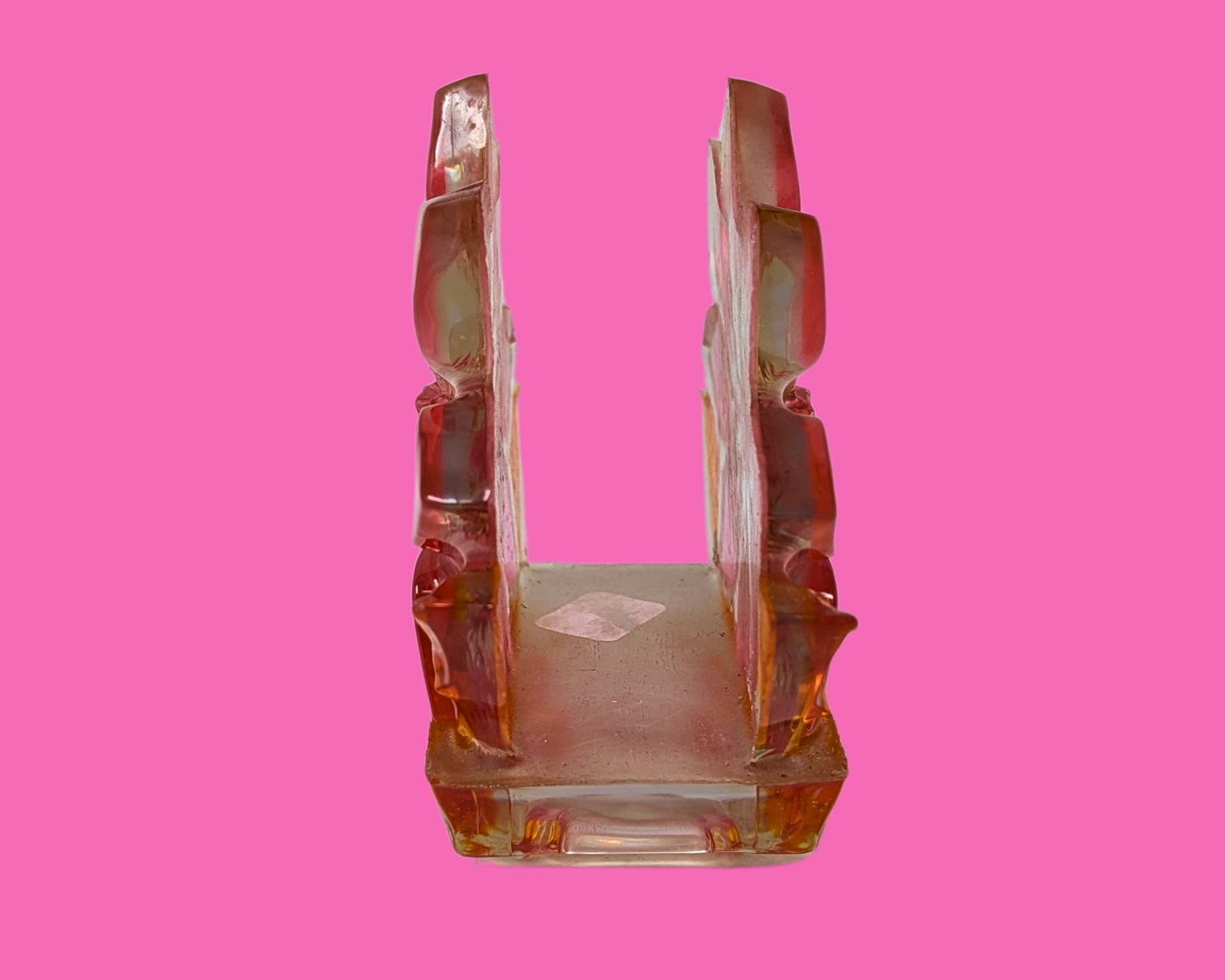 Porte-serviettes vintage en plastique à motif floral des années 1970