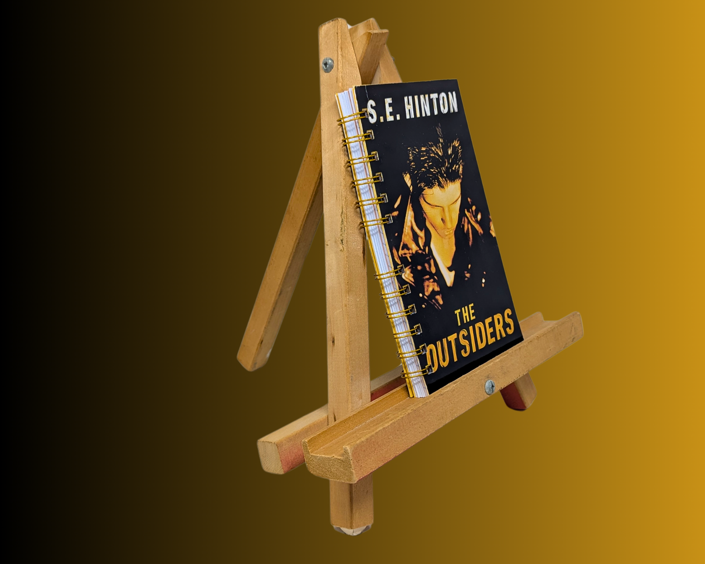 Carnet de notes fait main et recyclé du roman The Outsiders de SE Hinton