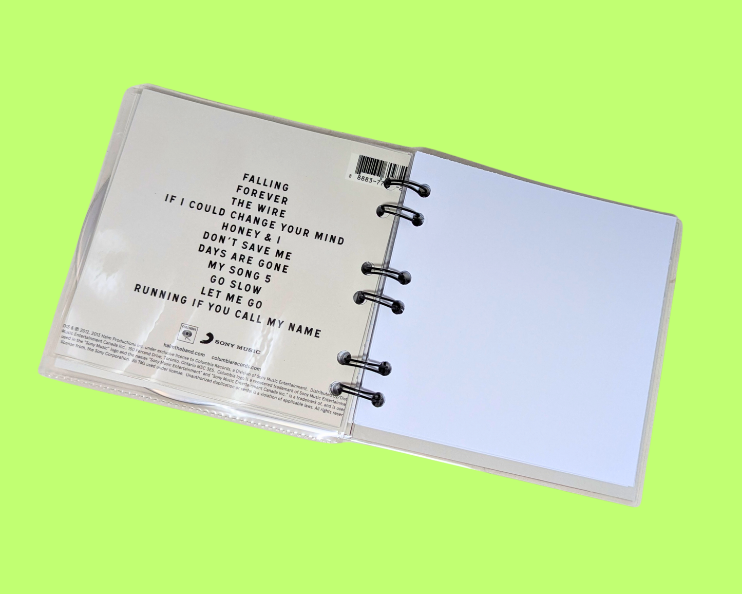 Haim, Days Are Gone CD Notebook
