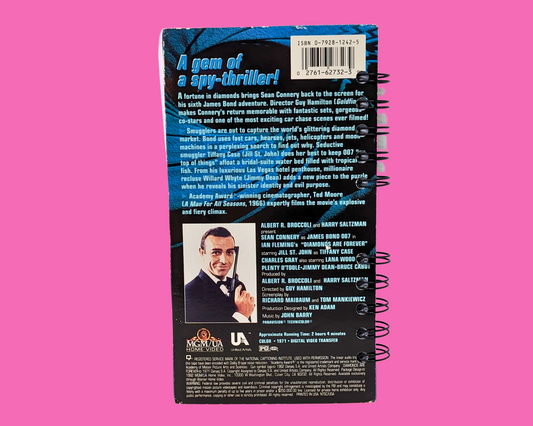 Carnet de notes VHS du film James Bond, Les diamants sont éternels