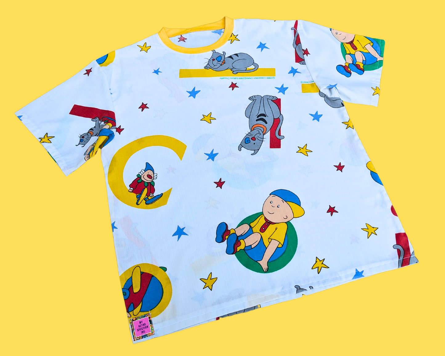 T-shirt surdimensionné Caillou fait main et recyclé, taille XS - Taille M