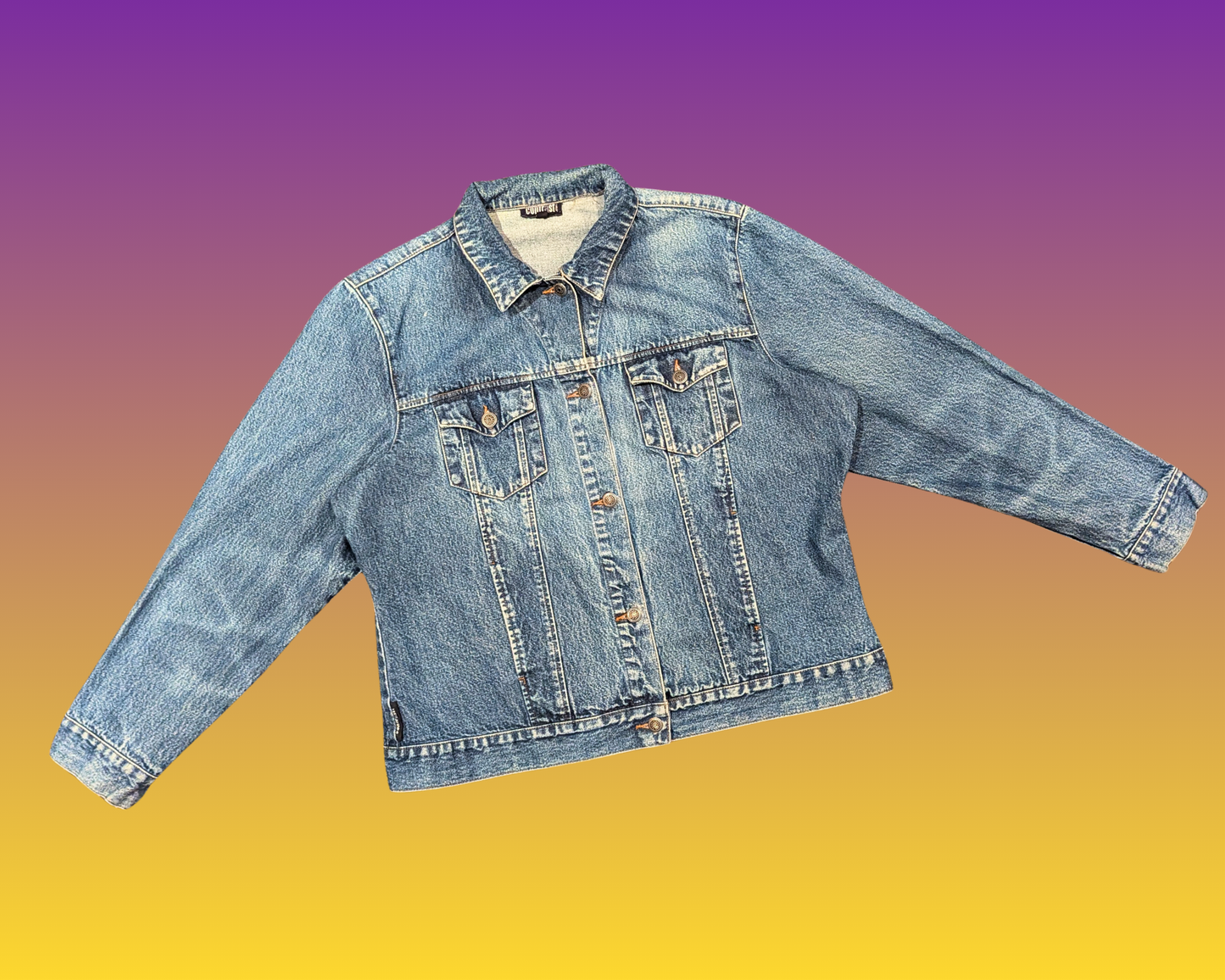 Handmade, Upcycled Moomin Denim Jacket Size XL