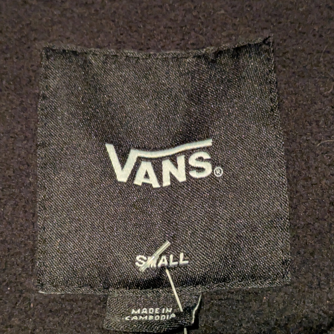 Green and Black Vans Fleece Size S