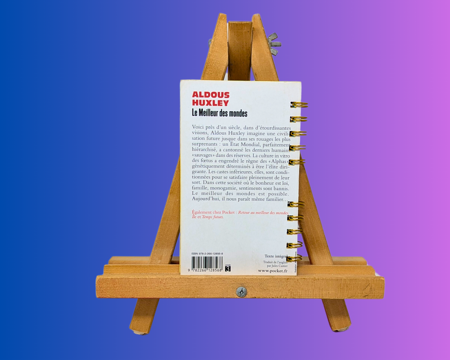 Carnet Le Meilleur des Mondes fait main et upcyclé par Aldous Huxley
