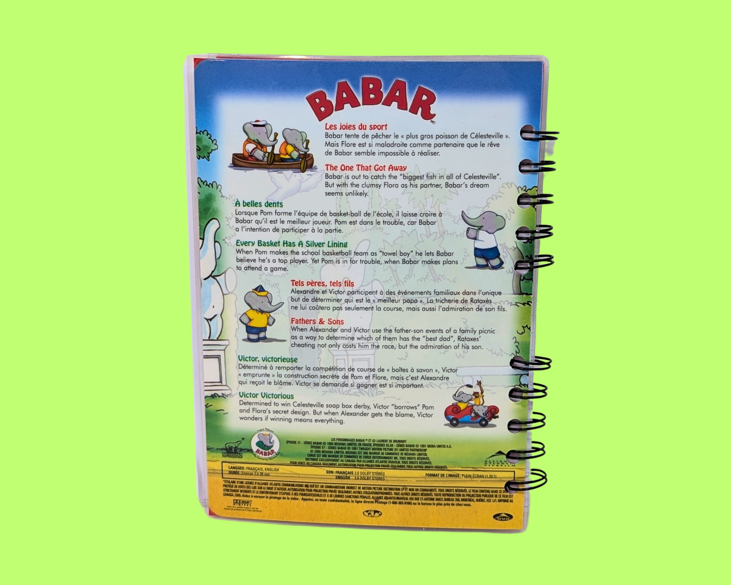 Babar #2 DVD Movie Notebook