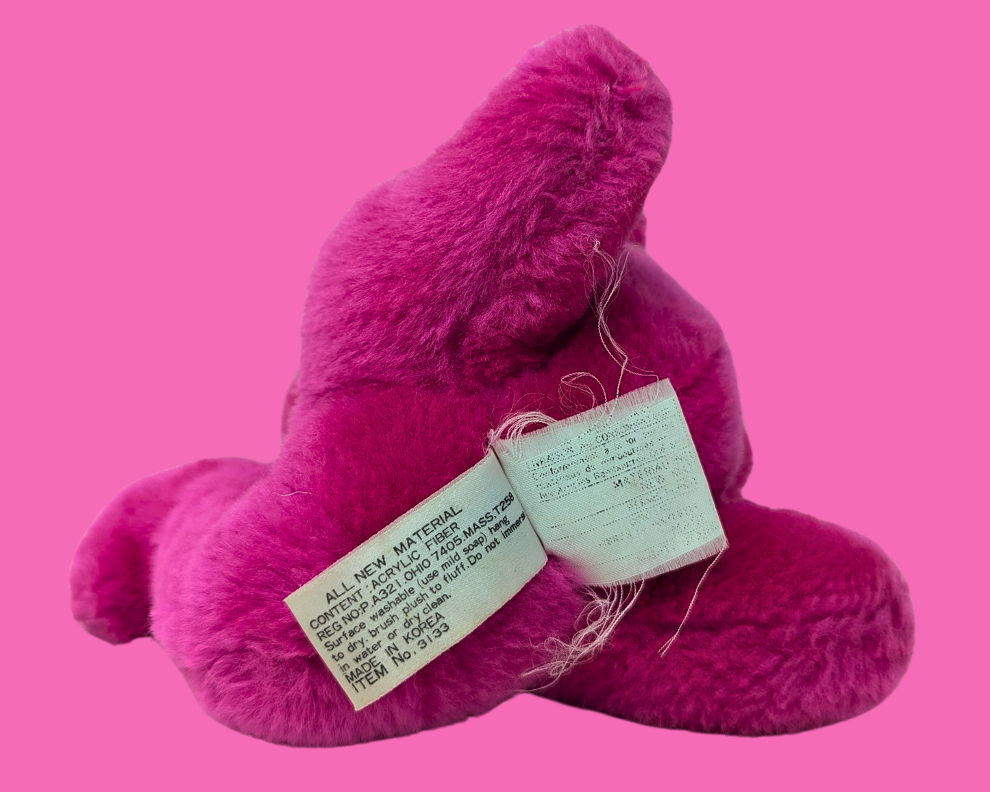 Peluche Dino des Pierrafeu vintage des années 1980