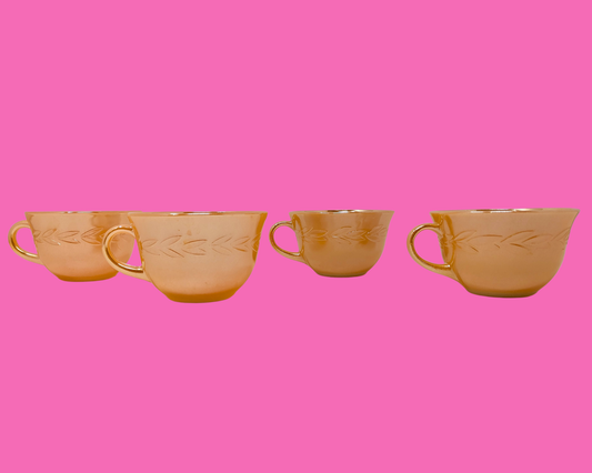 Tasses Fire King vintage des années 1960, lot de 4