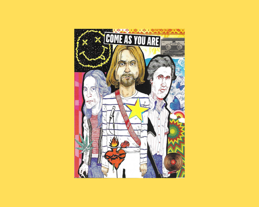 Print of Handmade Collage of Nirvana