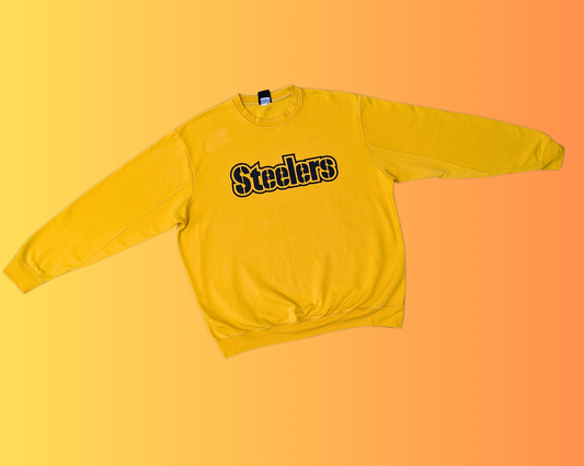 Official NFL Team Apparel Yellow Steelers Sweater Size L