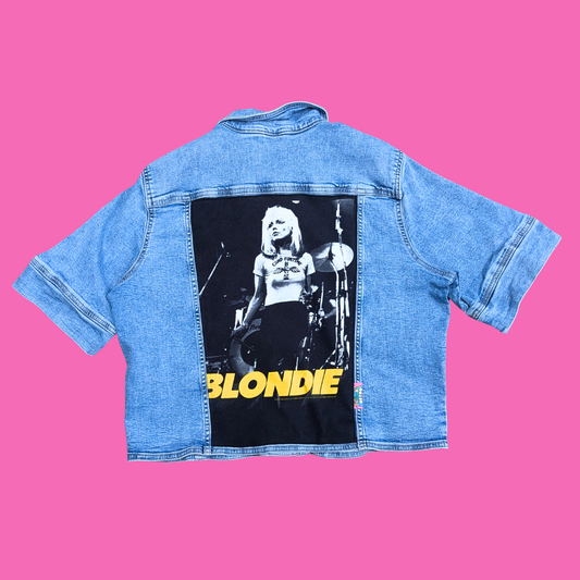 Blondie Upcycled T-Shirt Short Sleeves Jacket Size M