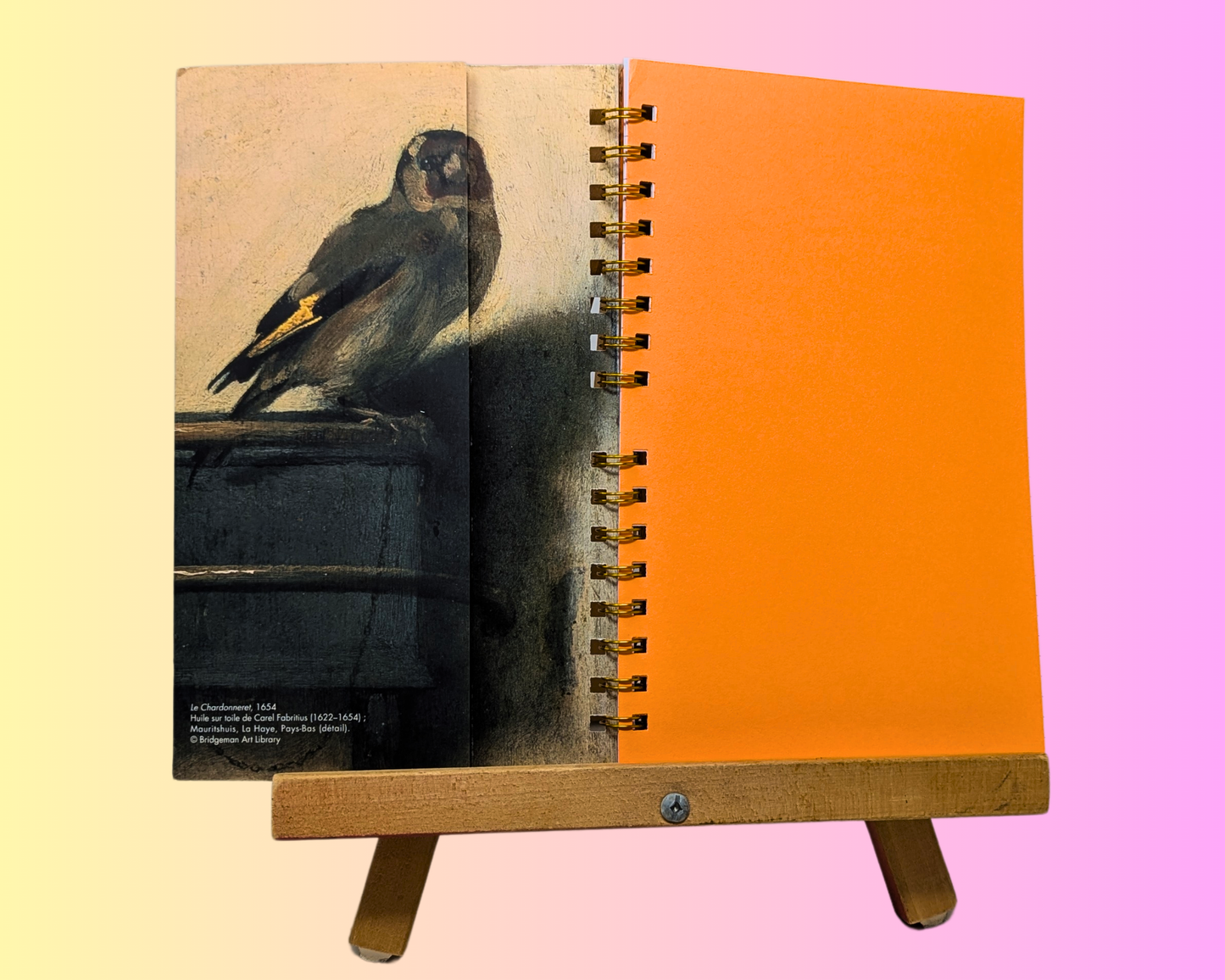 Handmade and Upcycled Le Chardonneret Novel by Donna Tartt Notebook