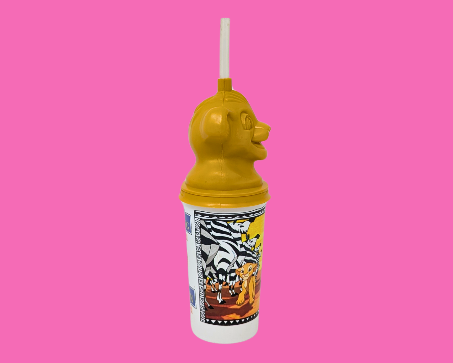 Bouteille en plastique officielle Walt Disney Le Roi Lion, Simba, vintage des années 1990